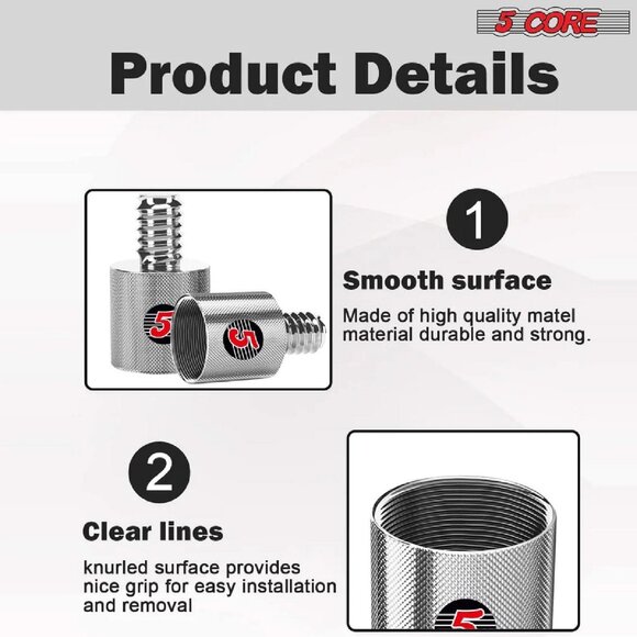 5Core Mic Stand Adapter 12Pcs 5/8 Female - 1/4 Inch Male Screw Connector - Picture 4 of 8